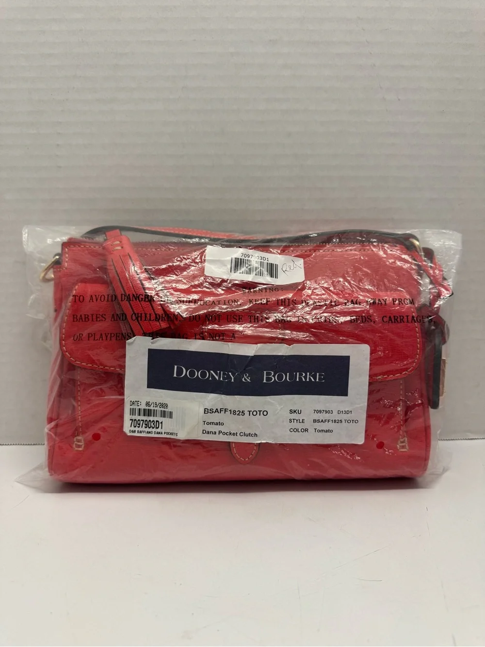 Dooney & Bourke Saffiano Leather Dana Pocket Clutch - Picture 12 of 12
